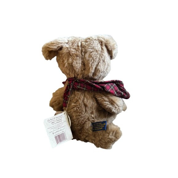 Boyds Bears Simon T Poochley Beans Dog Bulldog Red Plaid Bandana - Picture 4 of 11